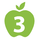 apple with #3 on it