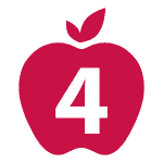 apple with #4 on it