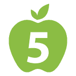 apple with #5 on it